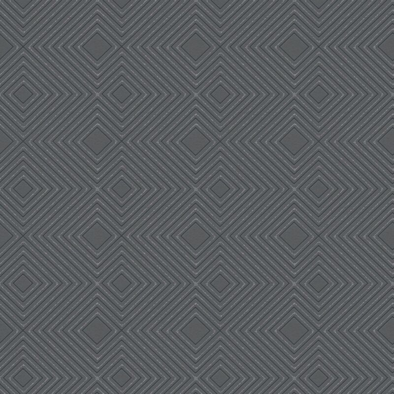 Graphic wallpaper wall Profhome 377581 non-woven wallpaper slightly textured with geometric shapes glittering grey 5.33 m2 (57 ft2) - grey