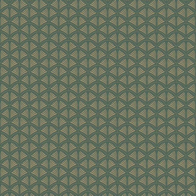 Graphic wallpaper wall Profhome 379575 non-woven wallpaper slightly textured design shiny green gold 5.33 m2 (57 ft2) - green