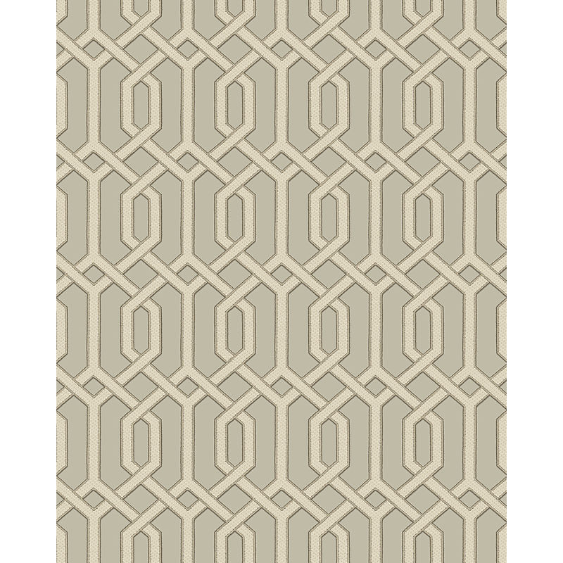 Graphic wallpaper wall Profhome BA220015-DI hot embossed non-woven wallpaper embossed with graphical pattern and metallic highlights grey silver 5.33