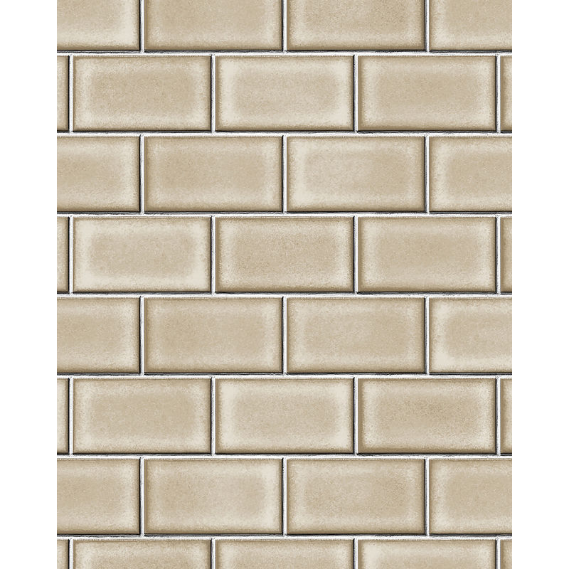 Graphic wallpaper wall Profhome BA220104-DI hot embossed non-woven wallpaper embossed with graphical pattern shiny beige grey beige white 5.33 m2 (57