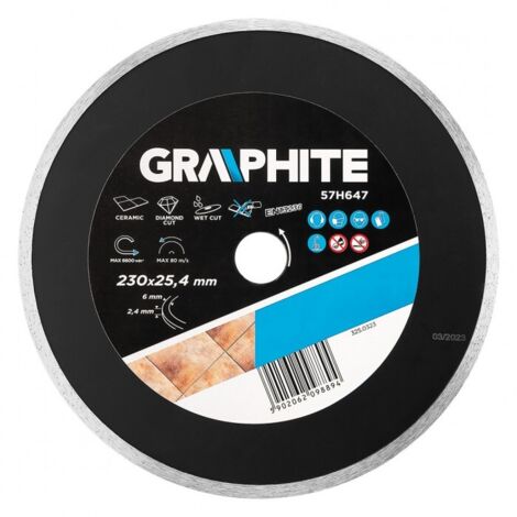 Graphit – 230 mm Diamant-Fliesenklinge, Nassschnitt