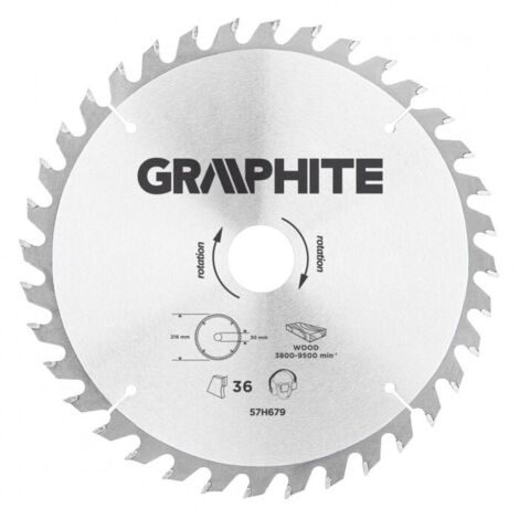Graphit-Holzschneideblatt, 216 mm, 36 Zähne