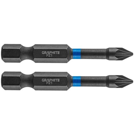 Graphit PZ1 Schlagbohrer 50 mm – 2 Stück – Langlebige Spitzen