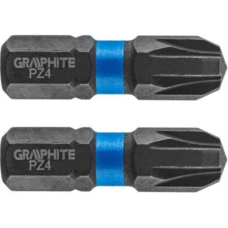 Graphit PZ4 Schlagbits 25 mm - langlebig, 2 Stk.