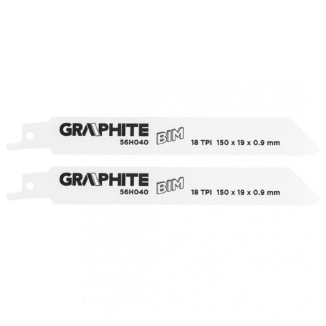 Graphit-Säbelsägeblätter 150 mm 18 TPI – 2 Stk.