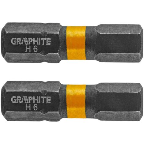 Graphit-Sechskant-Schlagbohrer 6 mm, 25 mm – langlebige Schlagschrauber-Bits