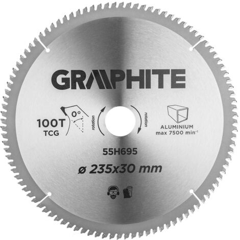Graphite 55H695 lame scie circulaire 235 mm métallique