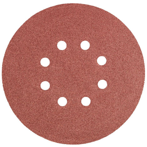 GRAPHITE DISQUES ABRASIFS 150 MM, GRAIN 40/60/80/100/120/150, 5 PIÈCES AVEC 8 TROUS, CORINDON ÉLECTRIQUE, REVÊTEMENT SEMI-OUVERT