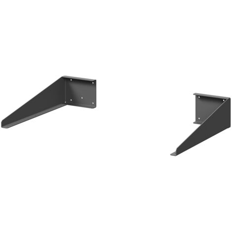 Graphite Grey 300mm Pair of Left and Right Shelf Support Brackets