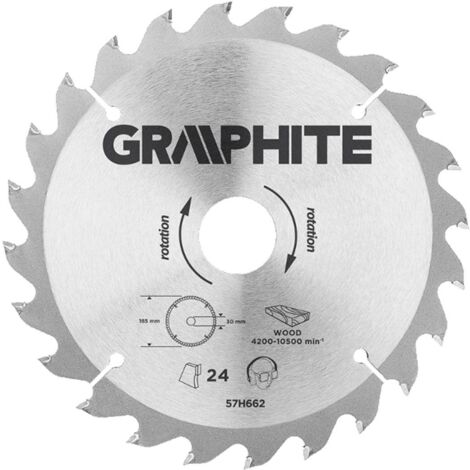 Graphite Kreissägeblatt 185mm Hartmetall 24