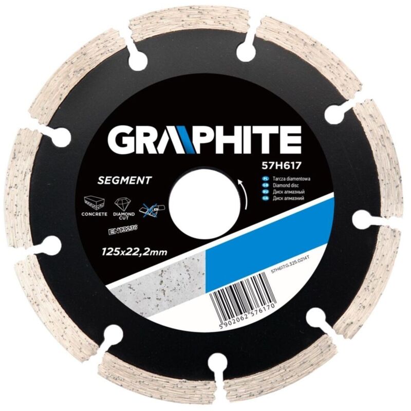 Graphite Graphit – 125 Mm Segmentierte Diamantklinge Für Beton Und Stein