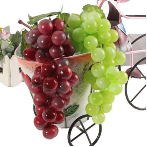 Grappolo Grappoli Uva 2 Pezzi 22 Cm Viola Bianca Casuale Frutta Decorazioni