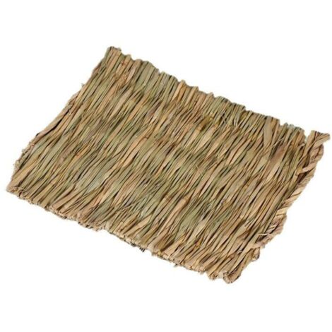 Grasmatte für Kaninchen, Grasmatte für Kleintiere, Hamster-Grasmatte, Naturgrasmatte aus gewebtem Gras, Kauspielzeug für Kaninchen, gewebte Bettmatte, für Hamster, Kaninchen, Meerschweinchen, Hühner