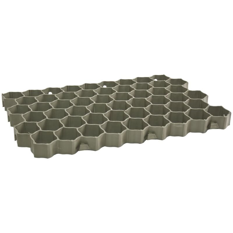 Grass Grids 16 pcs Green 60x40x3 cm Plastic vidaXL