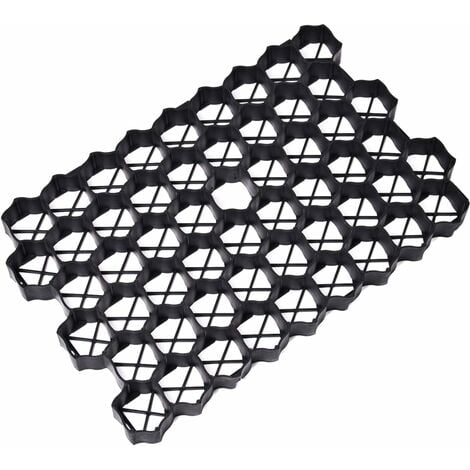 Grass Grids 16 pcs Black 60x40x3 cm Plastic vidaXL
