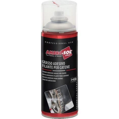 Grasso Adesivo Filante Catene Moto ad Alte Prestazioni Ambro-Sol Spray da 400 ml
