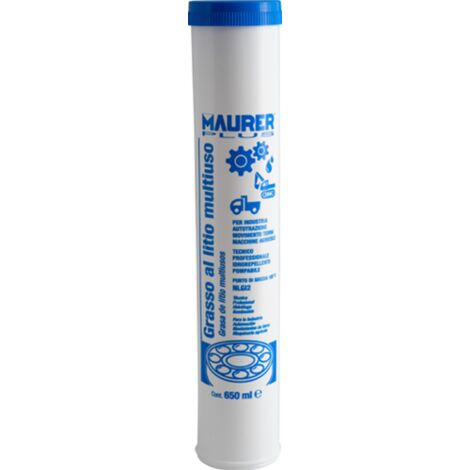 GRASSO AL LITIO MULTIUSO MAURER PLUS 650ML  58X300MM CARTUCCIA