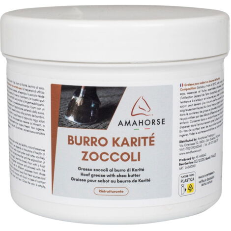 Grasso per zoccoli al burro di Karitè per favorire la crescita dell'unghia rendendola elastica e resistente 500 g