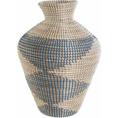 Grasvase 35x35x50 Natural Grasmaterial Multicolor -Familie Vasen Details alle Häuser