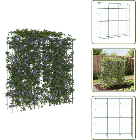 Graticcio per piante - vidaXL Traliccio Giardino per Rampicanti Telaio U 181x31x182,5 Acciaio - Traliccio in acciaio
