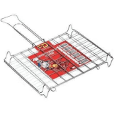 Graticola A Barre Doppia In Acciaio Cromato - Cm 30X25 - 1 Pz