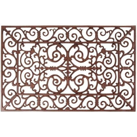 Gratte-pieds paillasson grille en fonte Rectangle