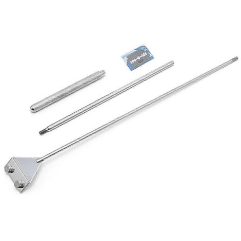 Grattoir à algues pour aquarium, en acier inoxydable, pour aquariums en verre, 66 cm de long