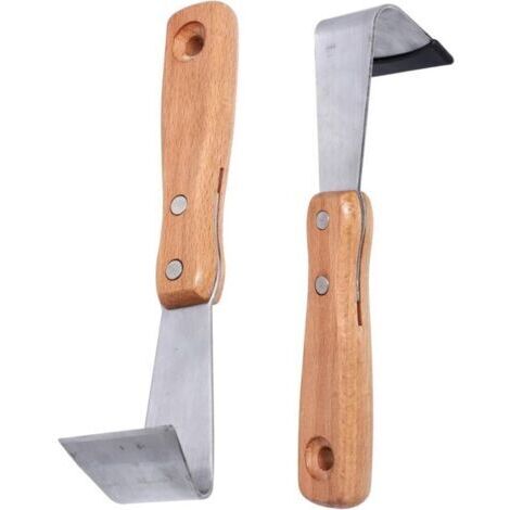 Grattoir à Écorce Manuel 2Pcs - Houe de Jardin Outil Jardinage Précis pour Enlever Pourriture d'Arbre et Mauvaises Terrasse pour Jardins et Allées