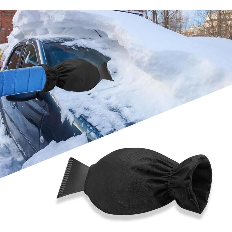 Grattoir à Glace avec Gant, Gant pour Pare-Brise de Voiture, Enlève la Neige et la Glace, Gratte et Enlève Rapidement la Neige Tout en Restant au