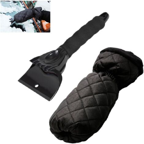 Grattoir à Glace avec Gant raclette Pare Brise,Doublure chauffante,Bande élastique enserré, de Glace Gratte Glace Voiture Professionnel Rencontre Le Meilleur grattoir Pare Brise Voiture Gant
