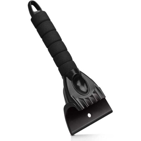 Grattoir à Glace, Gratte-Givre Racloir en Plastique avec Manche Antidérapant Outil Multifonctionnel Conception à Pelle Pelle À Neige pour Voiture - Noir
