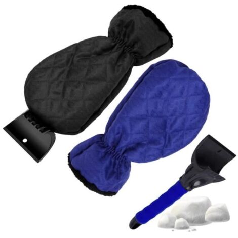 Grattoir à Glace - Non spécifié - 2 pièces - Gant inclus - Couleurs Bleu et Noir - Élimination sans rayures