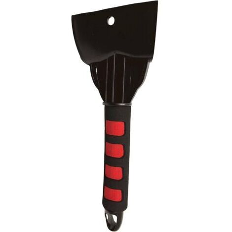 Grattoir à Glace pour Voiture, SUV et camionnette, raclette Givre Robuste pour dégivrer Les Pare-Brise et Les vitres de Voiture, idéal pour l'hiver Contre la Glace et la Neige - Rouge/Noir