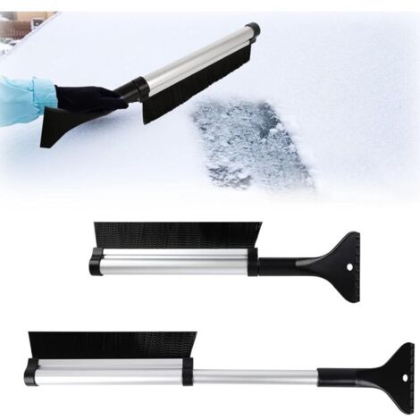 Grattoir à Glace,Grattoir à Neige pour Pare-Brise de Voiture,Brosse à Neige 2 en 1,60cm Balai d'hiver Extensible Balais à Neige avec Poignée Ergonomique,Pelle à Neige,Gratte-Givre pour SUV Cami
