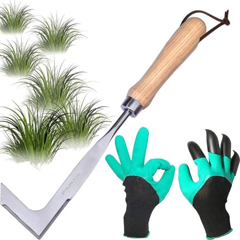grattoir à joints en acier inoxydable, avec manche, pour désherber et ameublir les joints. Idéal comme outil de jardinage manuel. Un cadeau parfait pour les jardiniers.