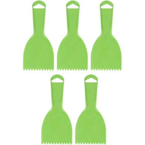 Grattoir à mastic, ruban adhésif souple en plastique, outil pour peindre les cloisons sèches. Ensemble vert de 5 pièces.