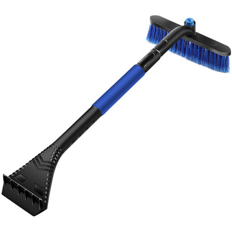 Grattoir à neige bleu 4 en 1 avec accessoire de brosse à neige extensible pour pare-brise