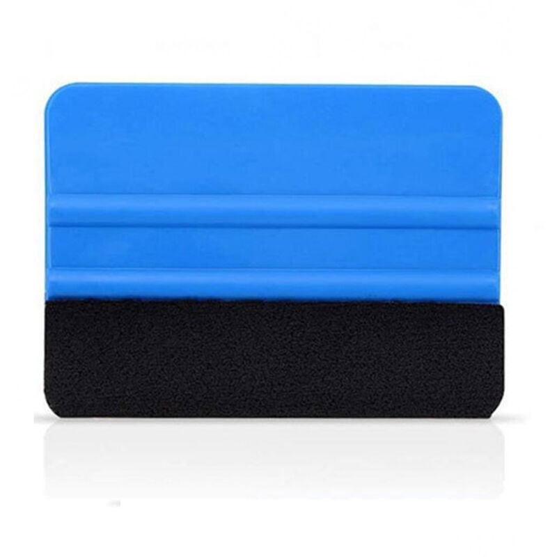 Grattoir à outils de film de voiture, grattoir carré avec grattoir en tissu de velours, grattoir à film publicitaire à changement de couleur du corps