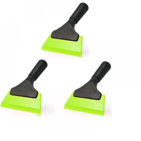 Grattoir à vitres multi-usages en silicone pour fenêtres, vitres, portes de douche, grattoir à vitres (12,7 cm, vert), 3 pièces