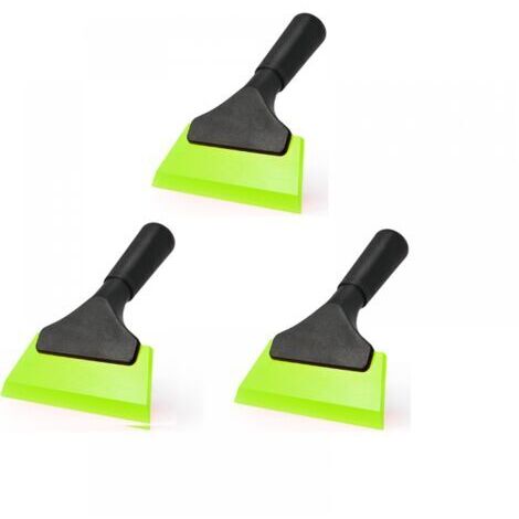 Grattoir à vitres multi-usages en silicone pour fenêtres, vitres, portes de douche, grattoir à vitres (12,7 cm, vert), 3 pièces