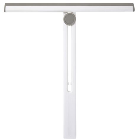 Grattoir à vitres pliable, outil de nettoyage rotatif polyvalent, adapté au verre, aux comptoirs, aux sols, etc. (blanc)