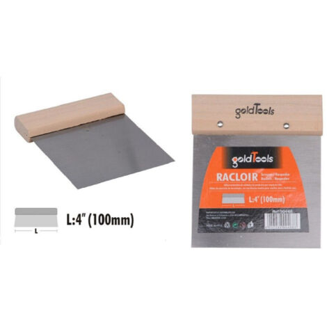 Grattoir Acier Spatule Manche Bois 4″ 100mm Quincaillerie 90468