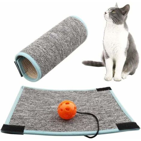 Grattoir Chat Tapis, Tapis Anti Rayures pour Chat, Jouet de Soins pour Griffes de Chat Anti Dérapant, pour Griffes de Meulage de Chaton, la Protection des Tapis et Canapés-Fei Yu