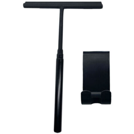 Grattoir de douche-extensible jusqu'à 137 cm & tige télescopique noire I grattoir de fenêtre salle de bain grattoir de douche grattoir de douche I
