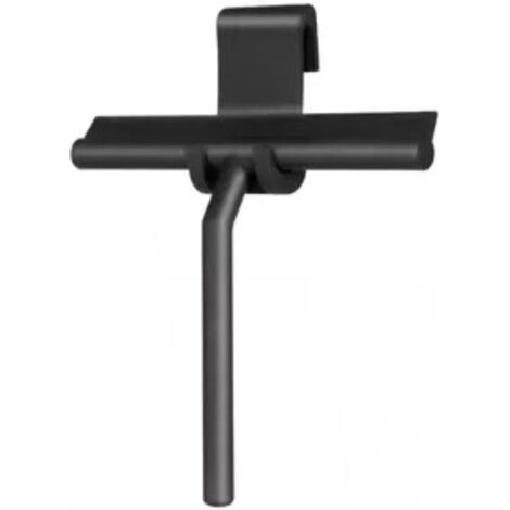 Grattoir de douche noir avec crochet - Accessoires de salle de bain - Grattoirs à vitres en silicone - Grattoirs de douche