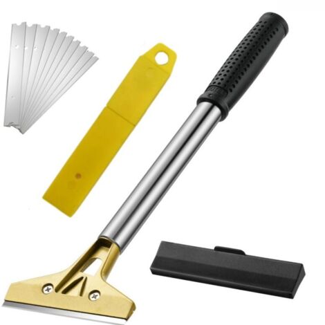 Grattoir de Vitre 330mm avec 11 Lames, Outil Polyvalent pour Peinture, Colle et Carrelage