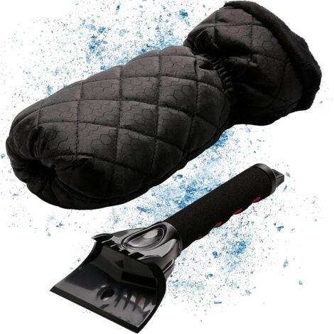 grattoir Glace Voiture avec Gant - Monstre de Glace Gratte Glace Voiture Professionnel Rencontre Le Meilleur grattoir Pare Brise Voiture Gant - Efficacité combinée à 100% de Confort