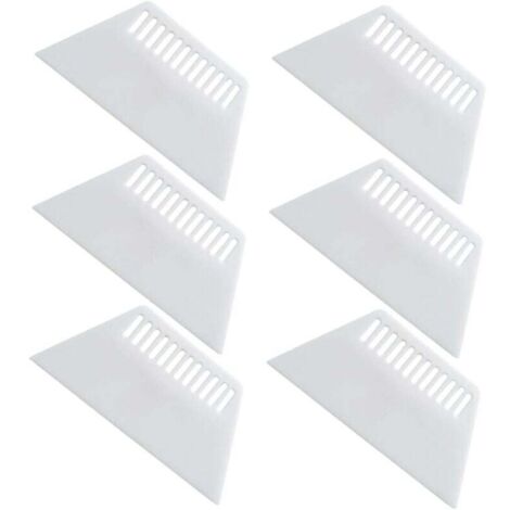 Grattoir Lissage Revêtement Mural Voiture Outil Bordures Fenêtre Autocollant Papier Peint Blanc 6 Pièces