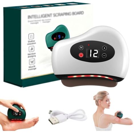 Grattoir musculaire chauffant avec massage des pieds, grattoir Thermaedge pour soulager la fasciite plantaire, thérapie par la lumière rouge pour la fasciite plantaire, outil Guasha, soulagement des