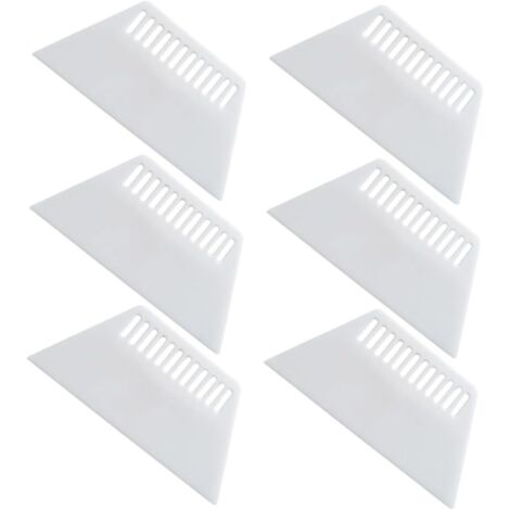 Grattoir pour revêtement mural de voiture, outil de lissage de revêtement mural, outil de lissage des bordures, grattoir de teinte de fenêtre, autocollant mural, papier peint blanc 6 pièces